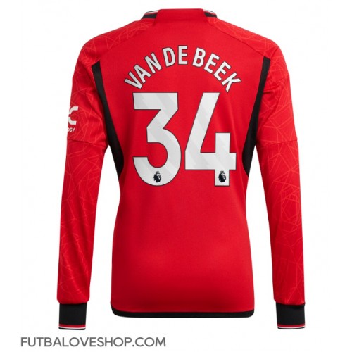 Dres Manchester United Donny van de Beek #34 Domáci 2023-24 Dlhy Rukáv